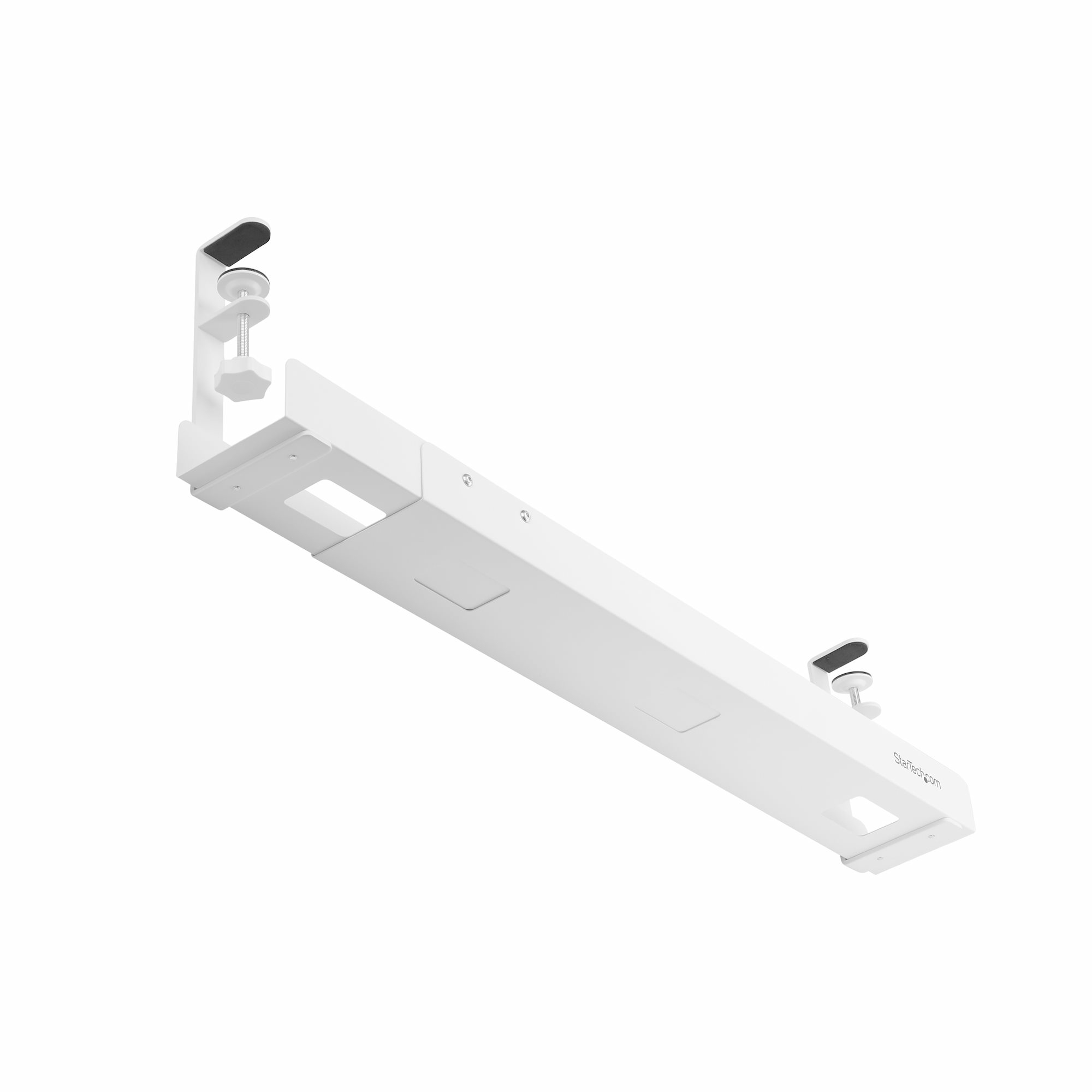 StarTech.com Under Desk Cable Management Tray, Clamp-on Installation