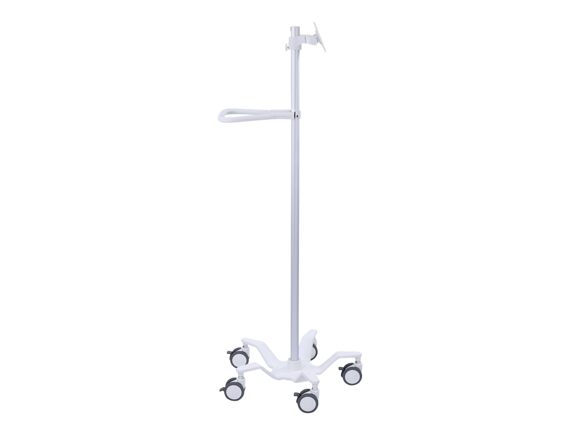 Ergotron Pole Cart - Wagen - f�r LCD-Display/Tablet - hochwei� - Bildschirmgr��e: bis zu 61 cm (bis zu 24 Zoll)