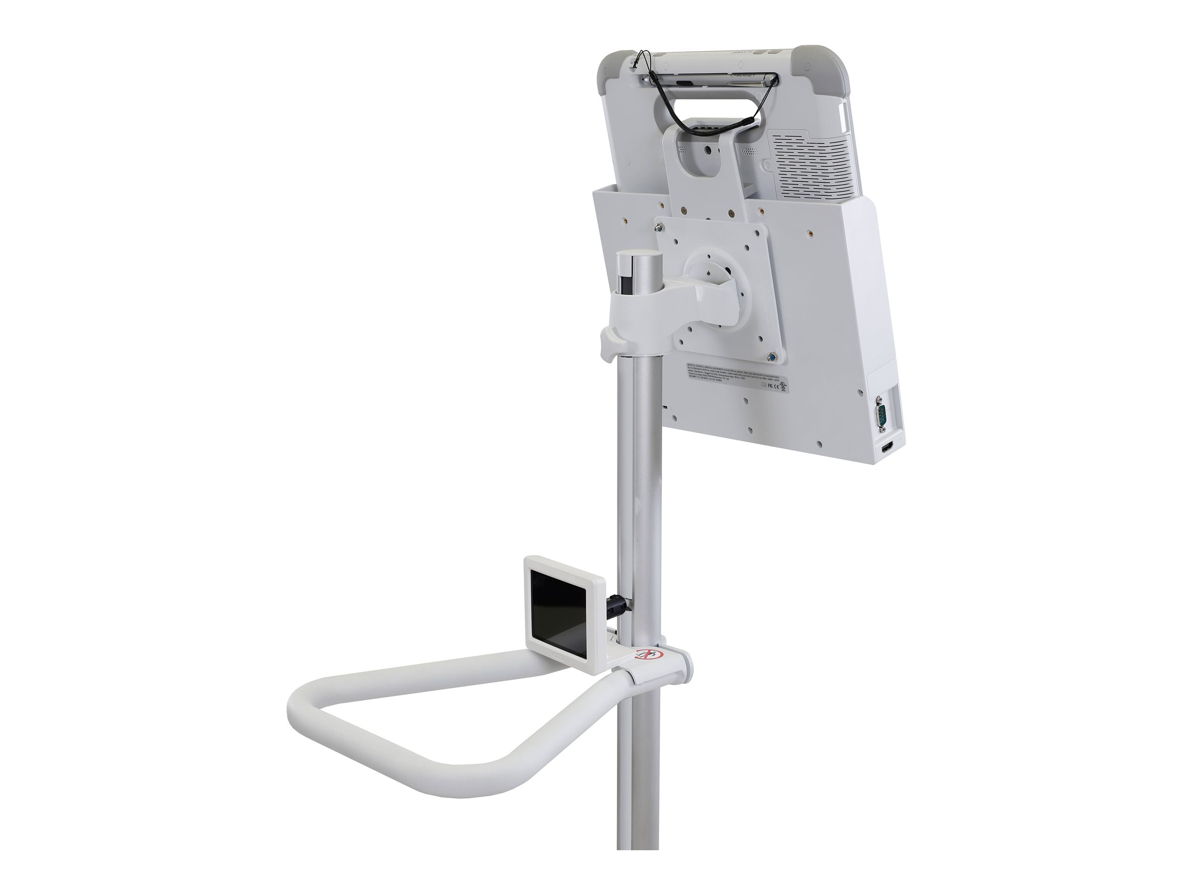 Ergotron Pole Cart - Wagen - f�r LCD-Display/Tablet - hochwei� - Bildschirmgr��e: bis zu 61 cm (bis zu 24 Zoll)