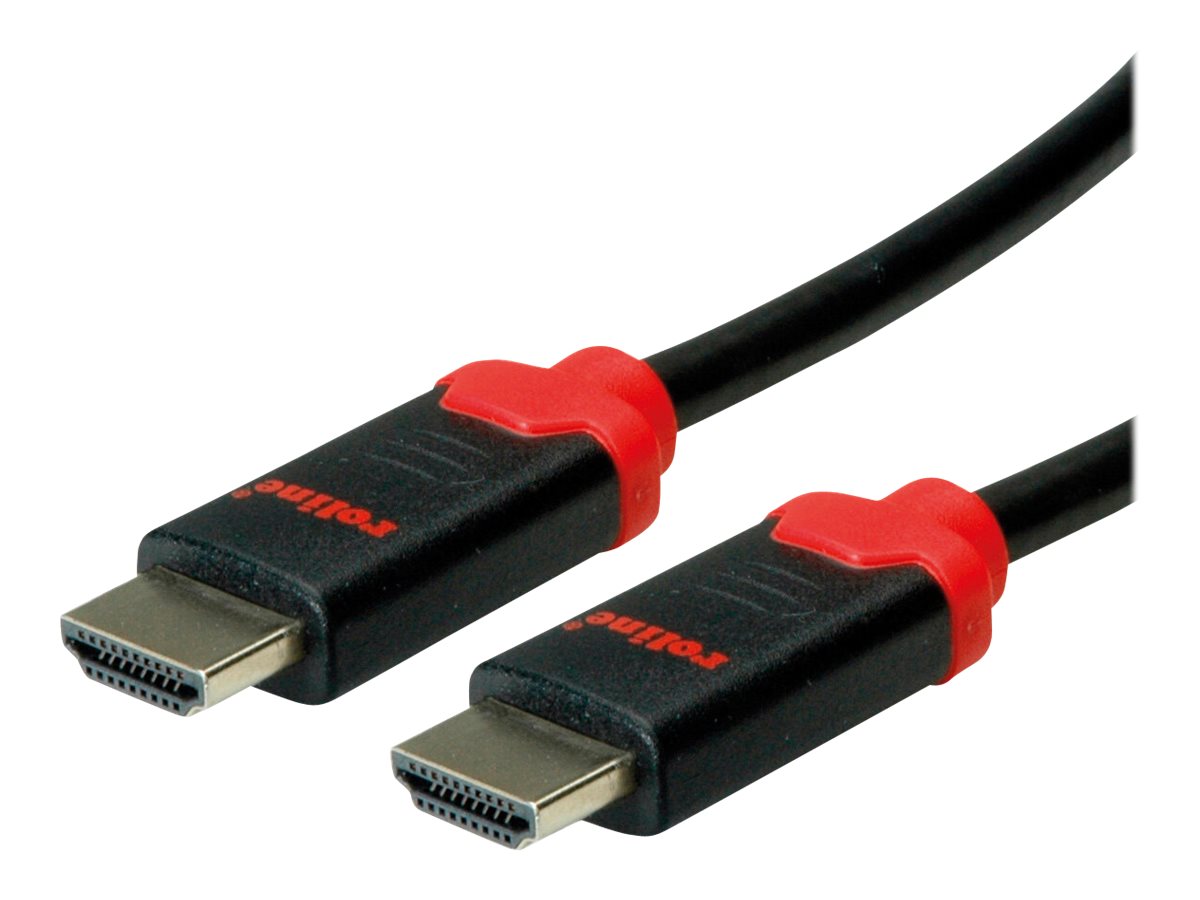 ROLINE Ultra High Speed - HDMI-Kabel - HDMI mnnlich zu HDMI mnnlich - 5 m - Doppelisolierung - Schwarz - 10K UWHD-Support (10.240 x 4.320)