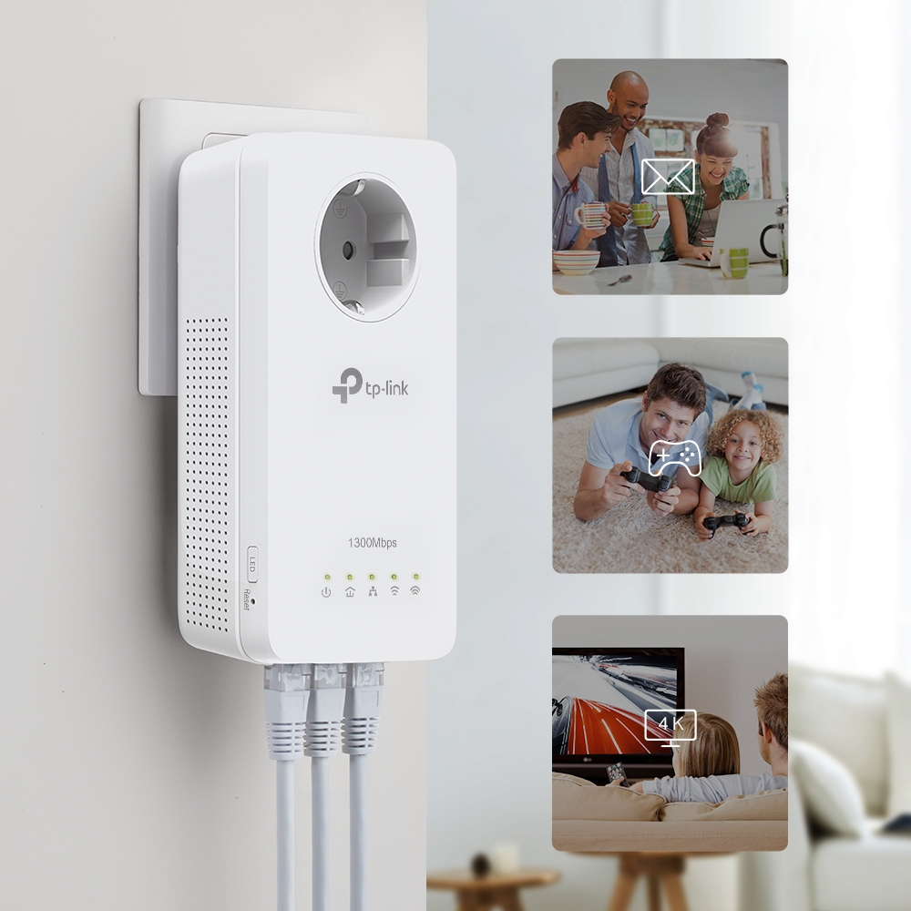 TP-Link TL-WPA1300P KIT 1300 Mbit/s Ethernet/LAN Wifi Blanc 2 pice(s)
