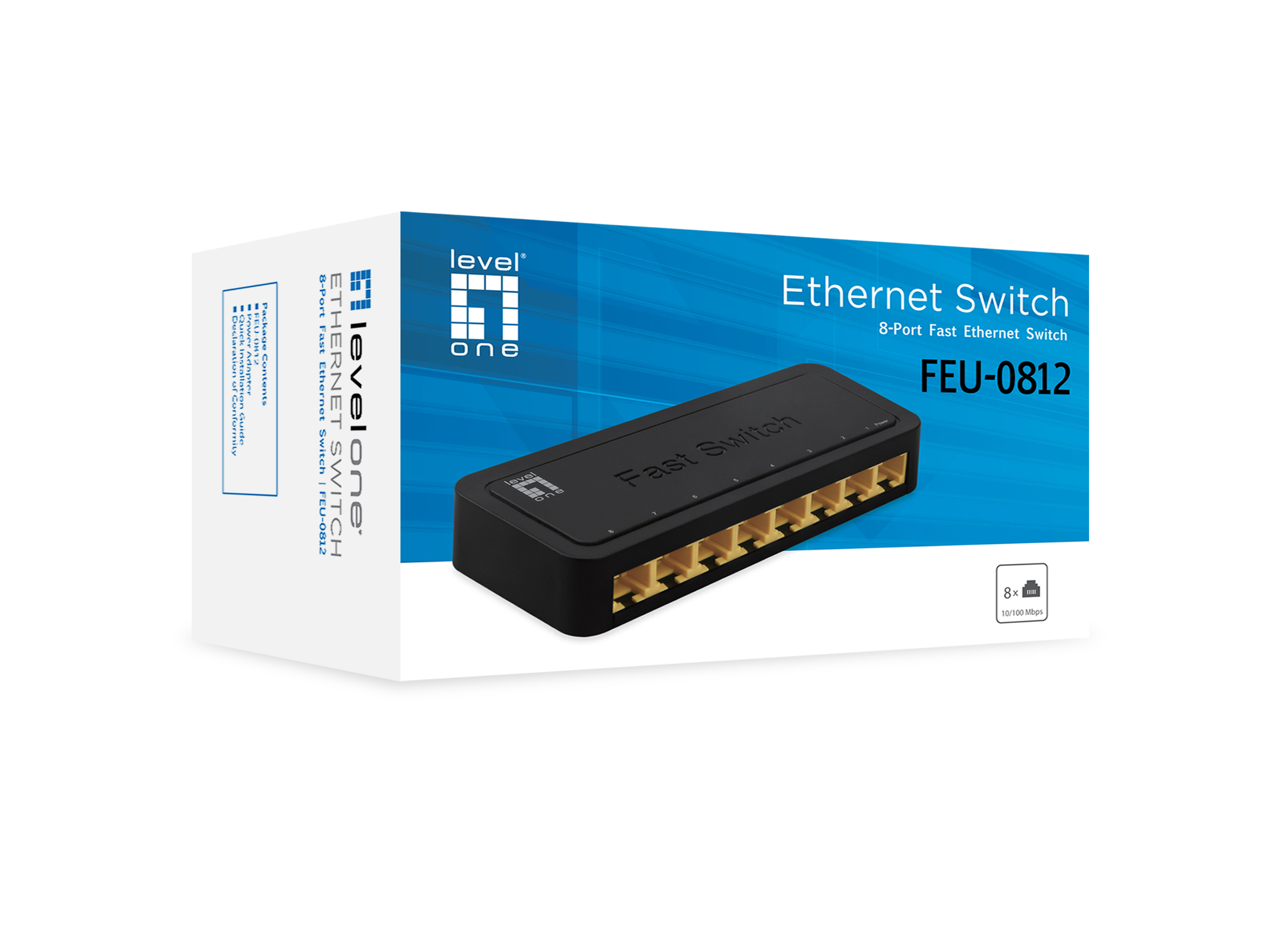 LevelOne FEU-0812 - Switch - unmanaged - 8 x 10/100