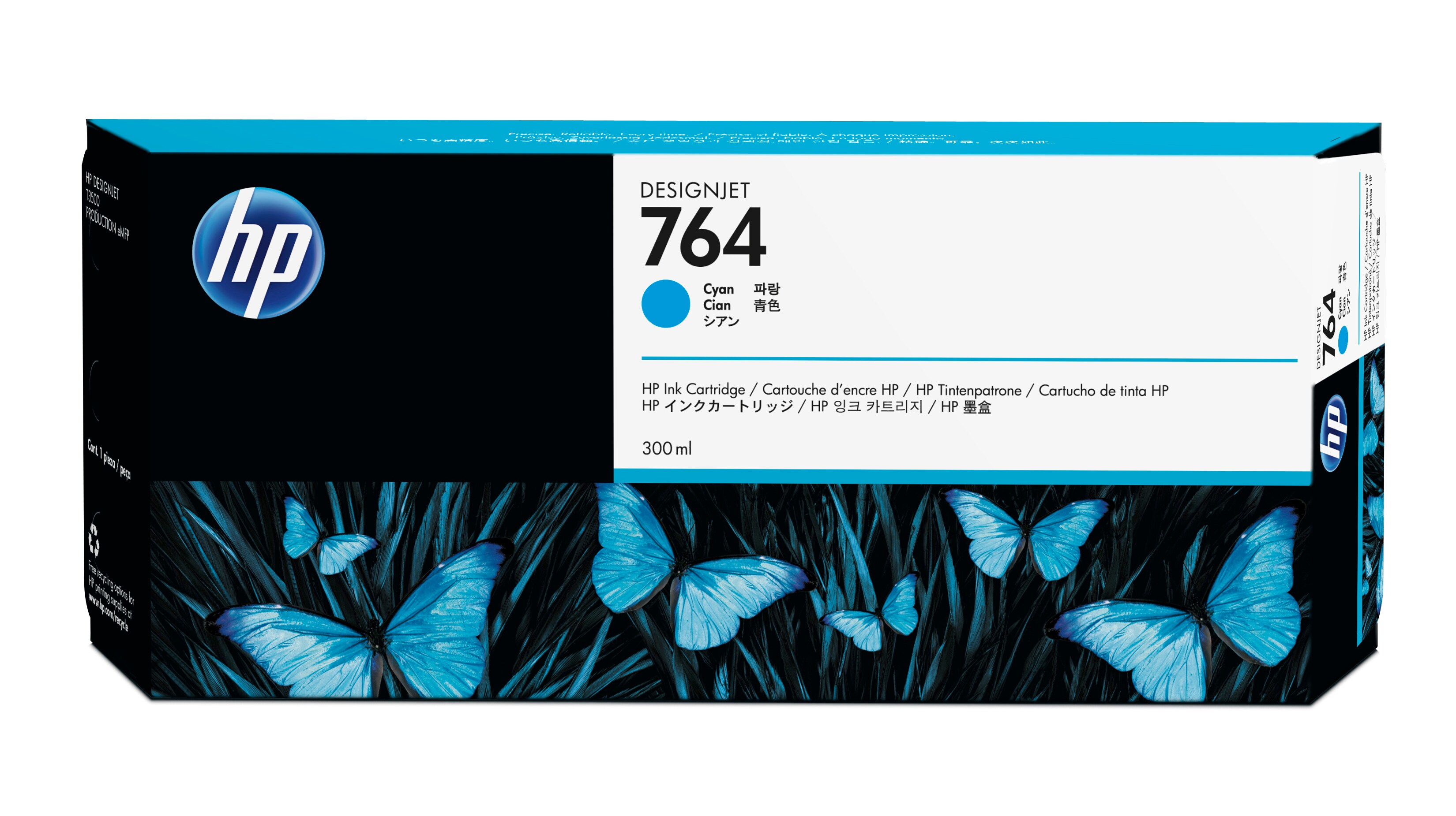 HP Cartuccia inchiostro ciano 764, 300 ml