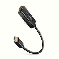 Axagon RVDM-HI14N adaptador de cable de vdeo 0,15 m Mini DisplayPort HDMI Negro