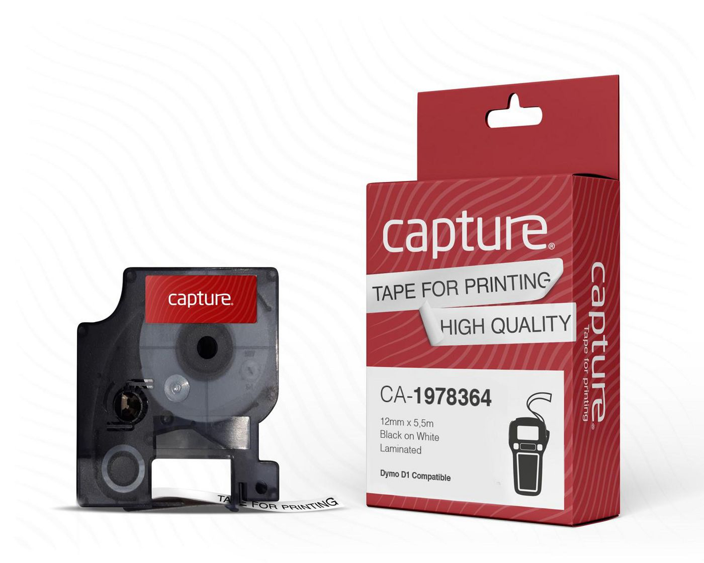 Capture CA-1978364 nastro per etichettatrice Nero su bianco