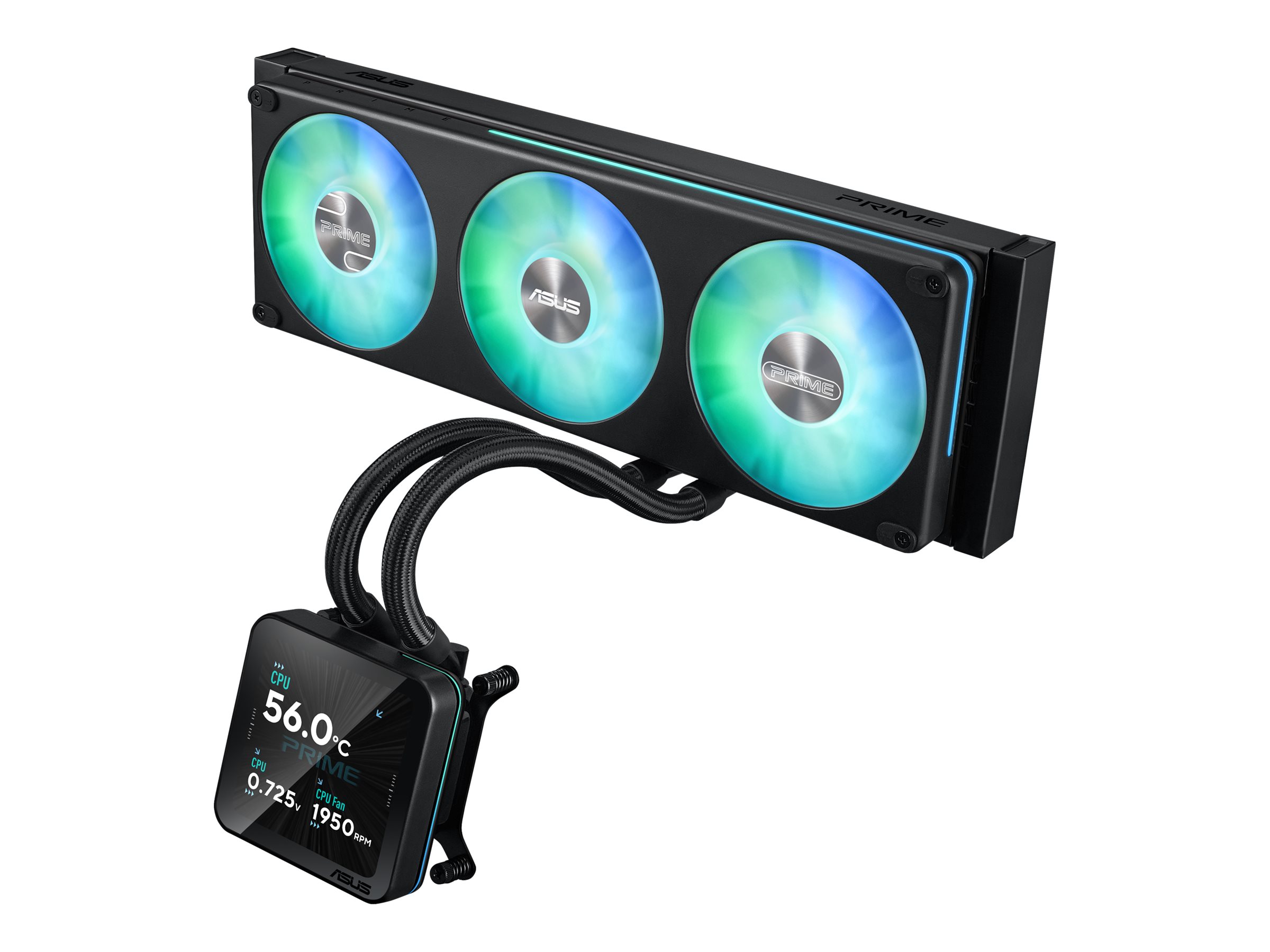 ASUS PRIME SLC II 360 ARGB LCD Processor All-in-one liquid cooler 12 cm Black 1 pc(s)