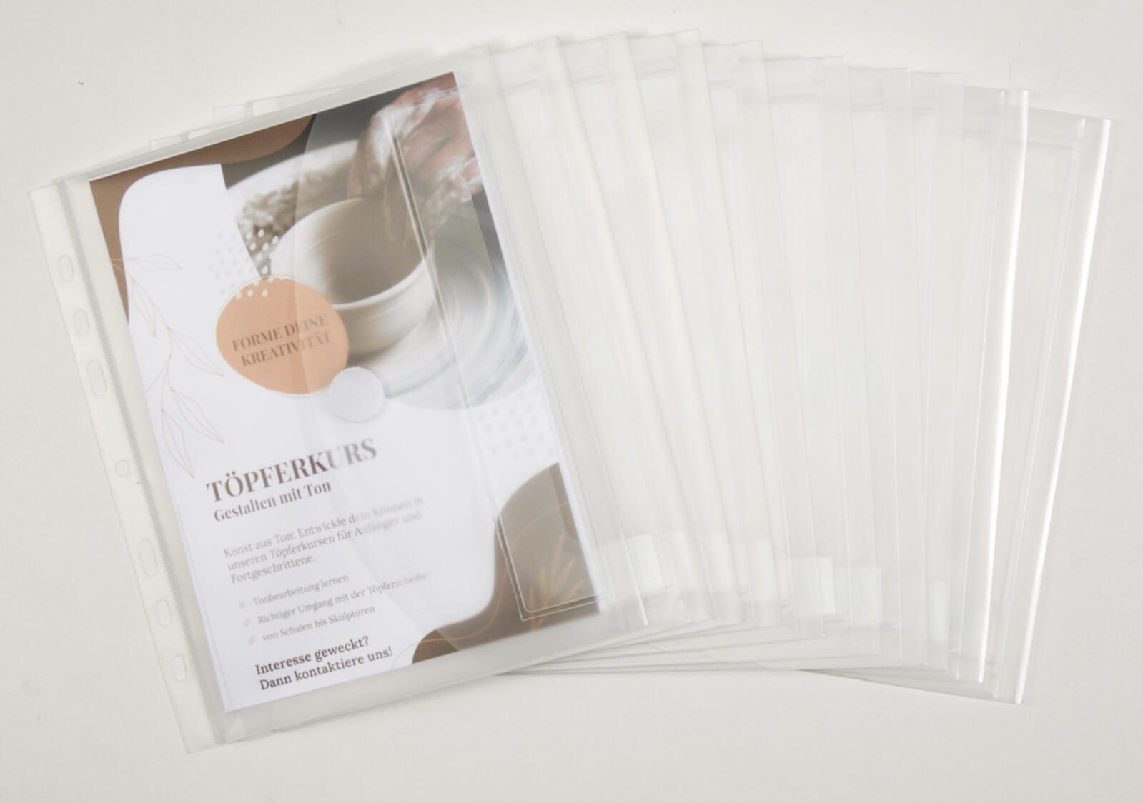 FolderSys 10 Dokumententaschen Index transparent matt und