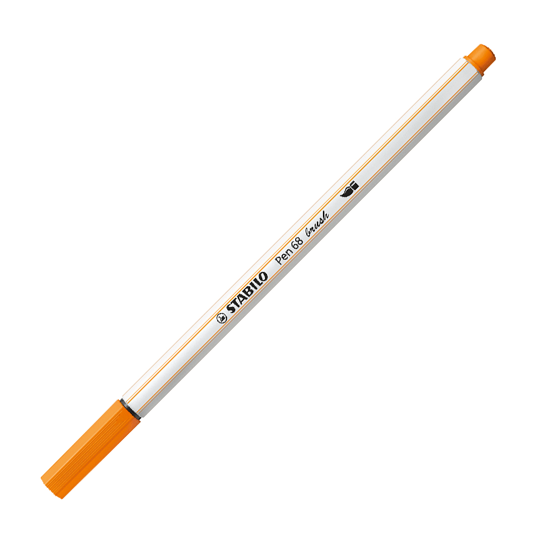 STABILO Pen 68 Brush - Filzstift - verschiedene Farben - wasserbasierte Tinte (Packung mit 12)