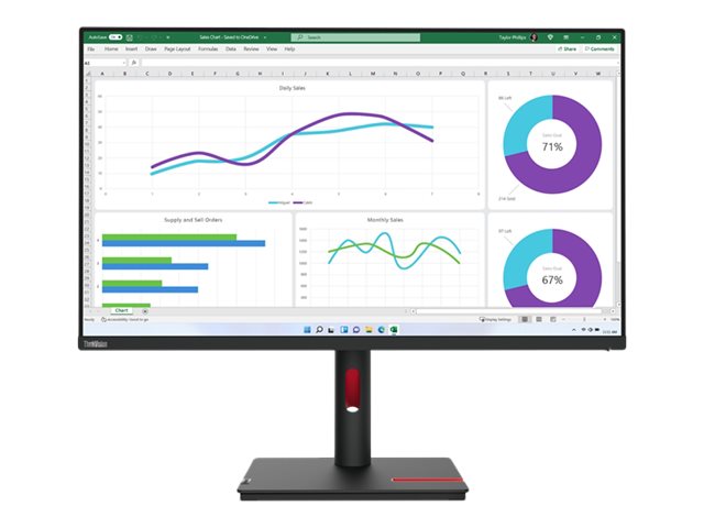 Lenovo ThinkVision T32h-30 LED display 80 cm (31.5) 2560 x 1440 Pixel Quad HD Nero