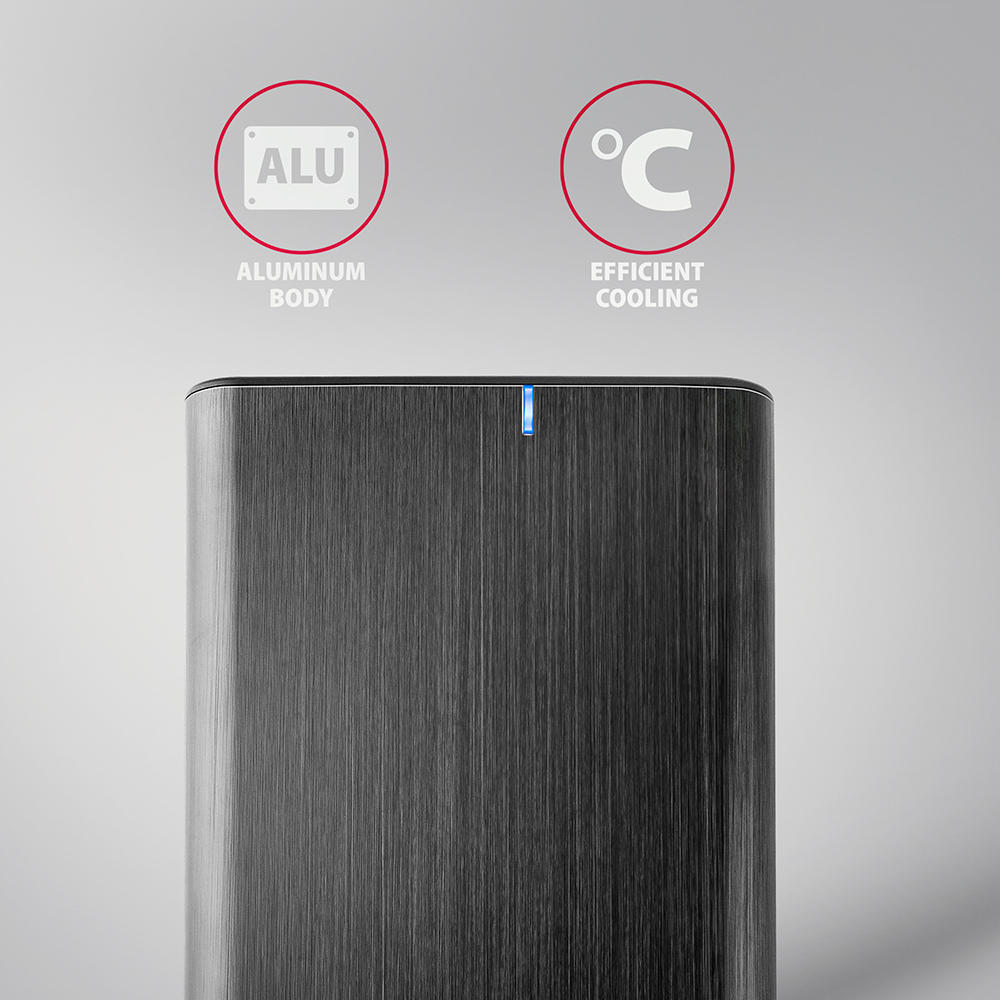 AXAGON EE35-A6C RAW HDD-Gehuse, USB-C 3.0, SATA 6G, 3,5/2,5 Zoll - schwarz