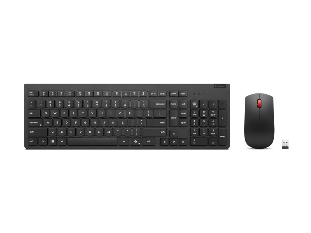 Lenovo 4X31R64484 clavier Souris incluse Bureau RF sans fil Espagnole Noir