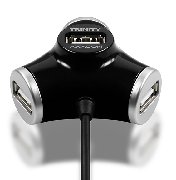 Axagon HUE-X3B interface hub USB 2.0 480 Mbit/s Black