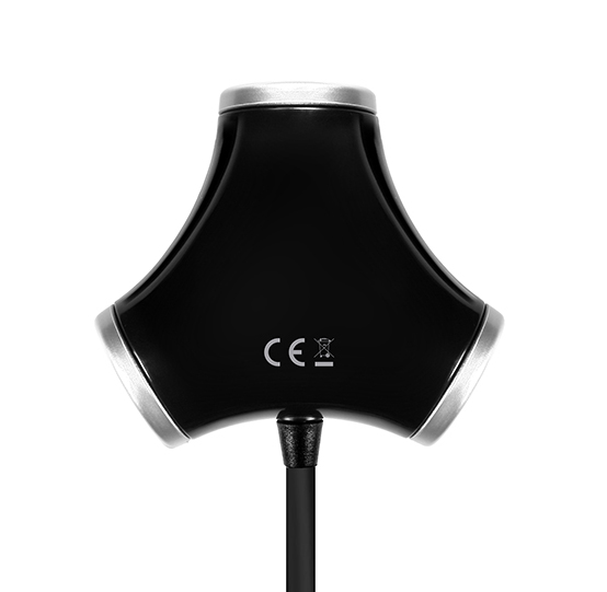 Axagon HUE-X3B interface hub USB 2.0 480 Mbit/s Black