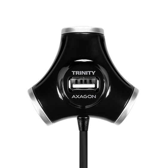 Axagon HUE-X3B interface hub USB 2.0 480 Mbit/s Black