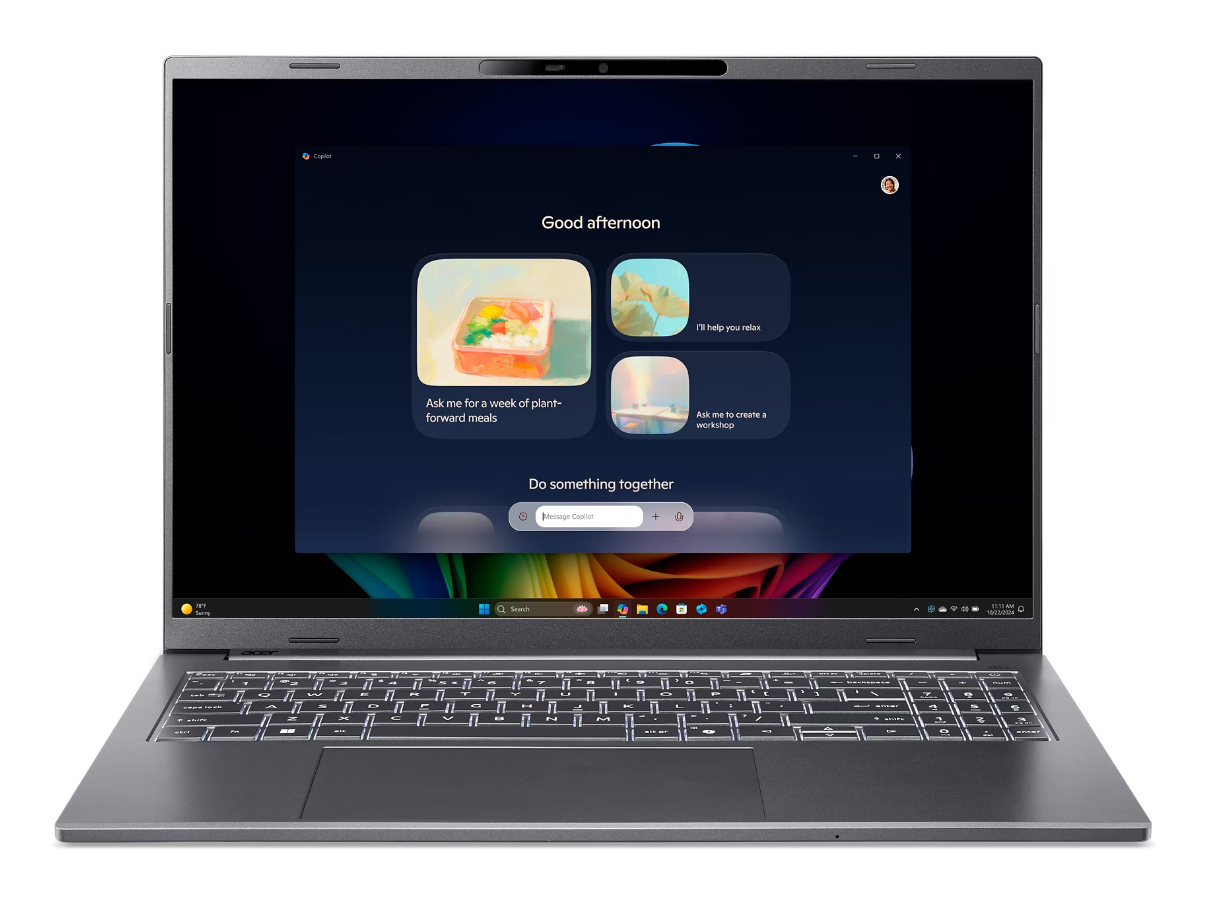 Acer Aspire 16 AI A16-52M - 180�-Scharnierdesign - Intel Core Ultra 7 256V / 2.2 GHz - Win 11 Home - Intel Arc Graphics 140V - 16 GB RAM - 512 GB SSD - 40.6 cm (16)