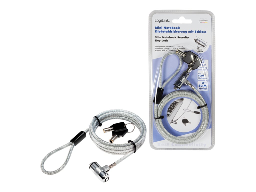 LogiLink NBS009 cable antirrobo Plata 1,8 m