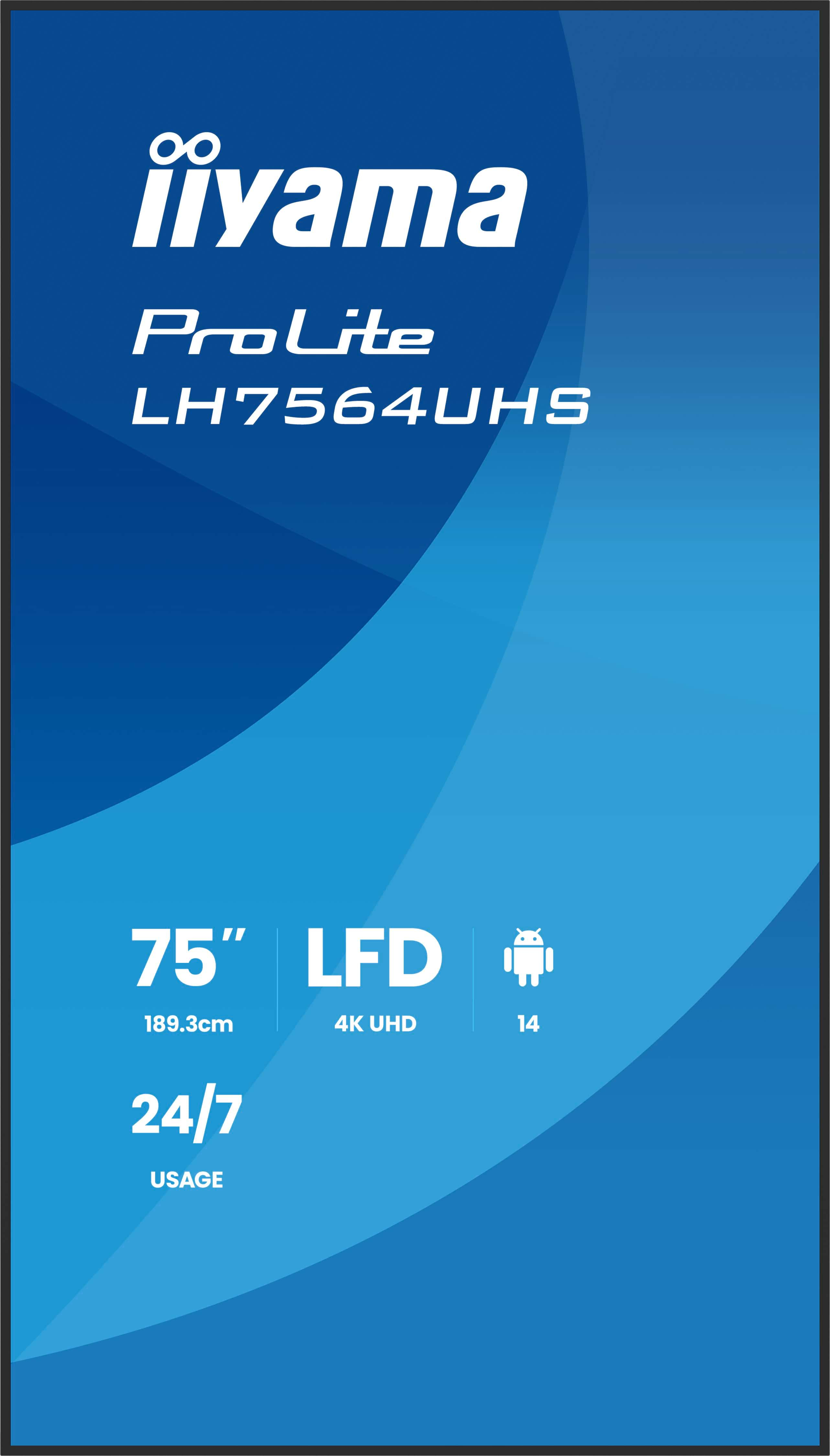 Iiyama ProLite LH7564UHS-B1AG - 190 cm (75) Diagonalklasse (189.5 cm (74.5)