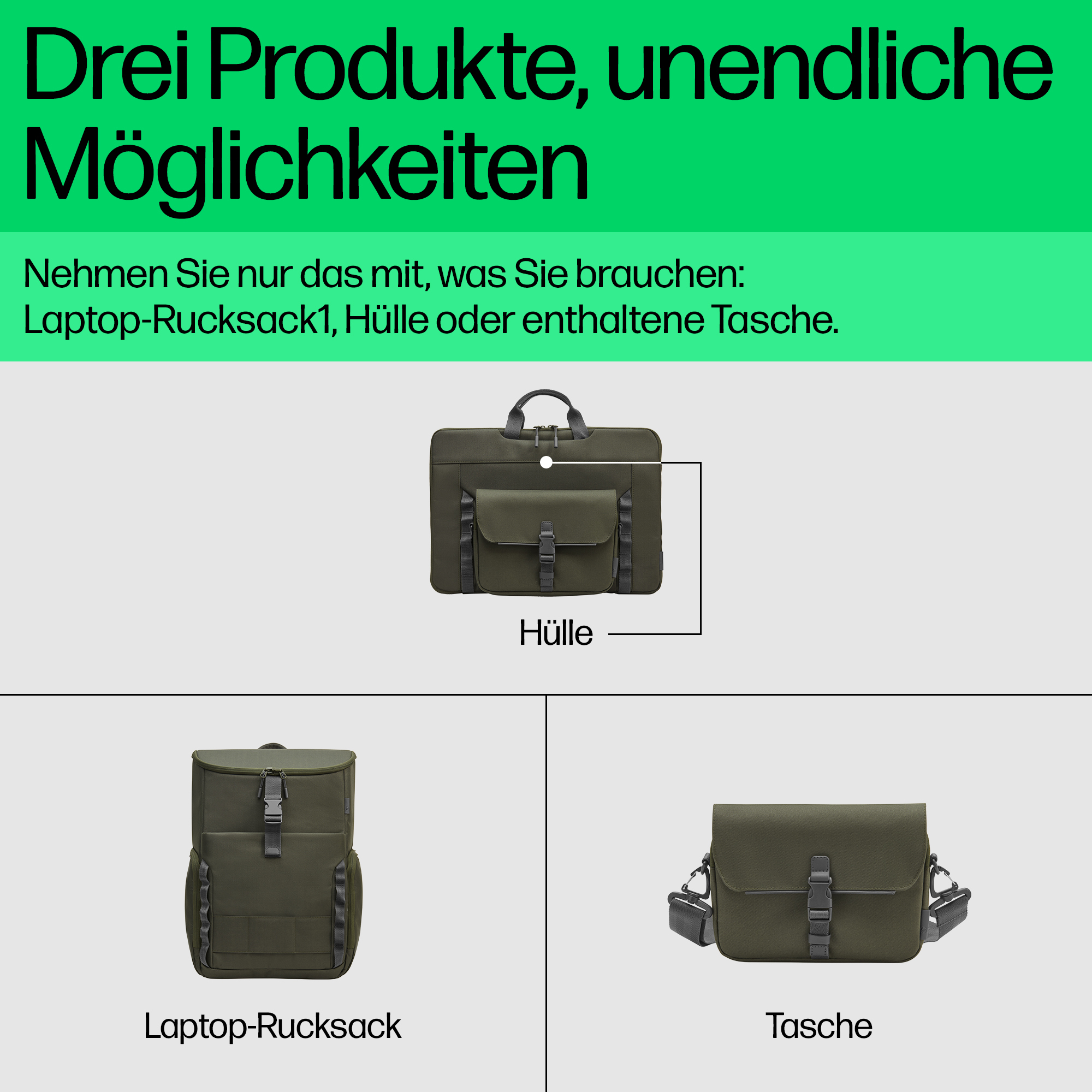 HP Mochila modular para port�til de 15,6 pulgadas
