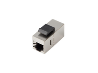Lanberg KSF6-3000 - Flach - Schwarz - Edelstahl - RJ-45 - RJ-45 - Weiblich - Weiblich