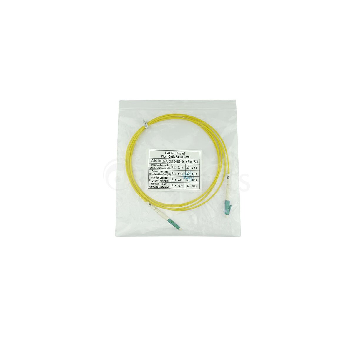 BlueOptics SFP2121BU20MM cble de fibre optique 20 m LC G.657.A1 Jaune
