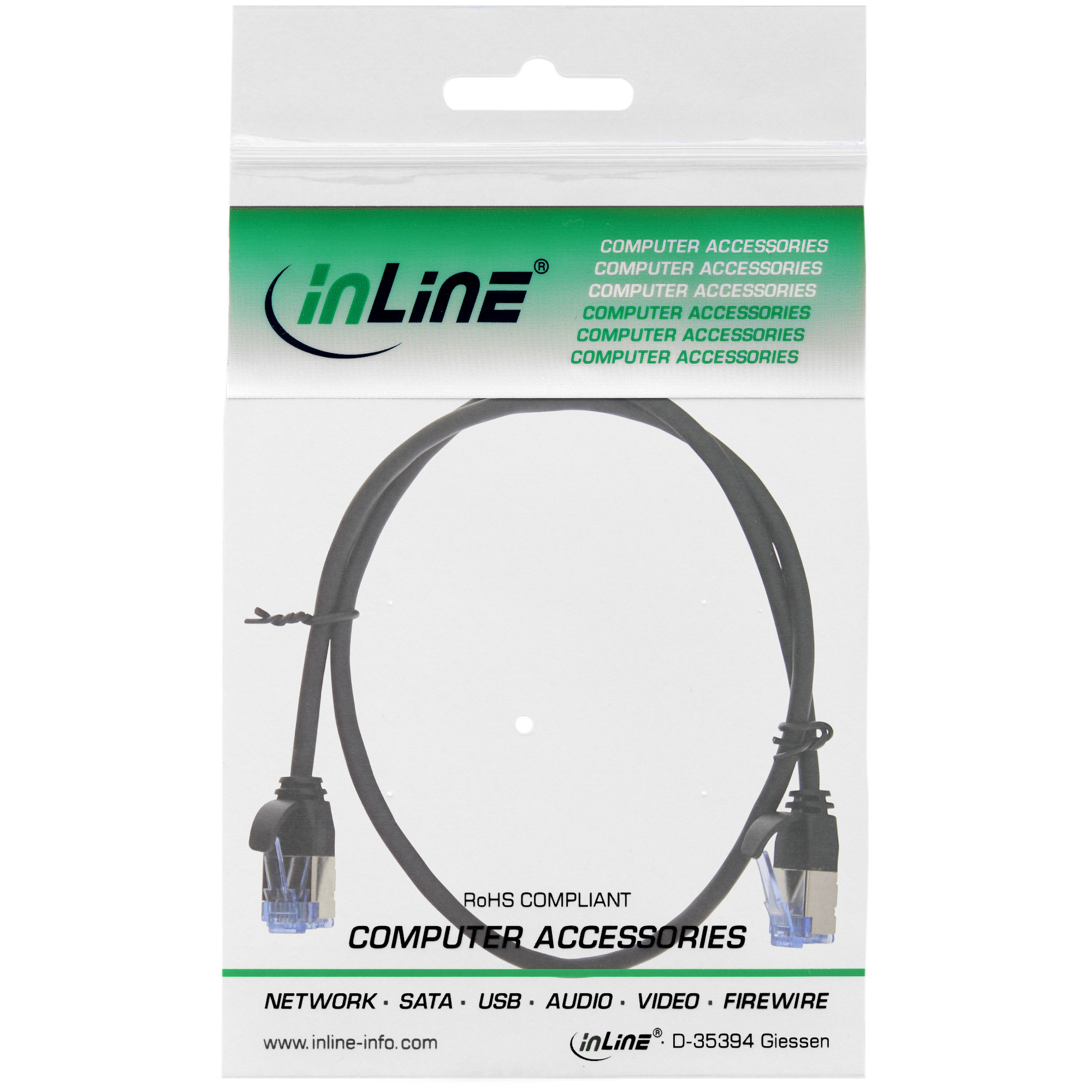 InLine Slim - Patch-Kabel - RJ-45 (M) zu RJ-45 (M)