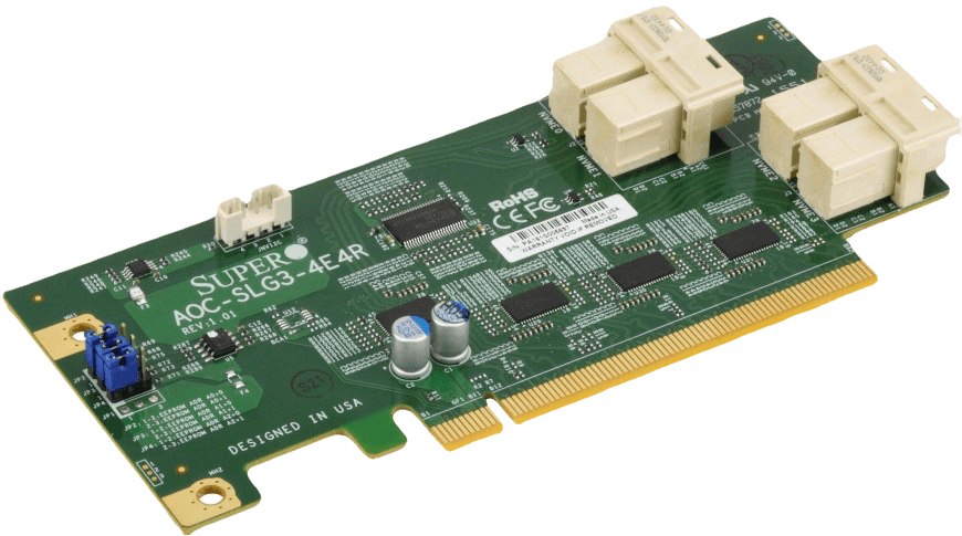 Supermicro AOC-SLG3-4E4R scheda di interfaccia e adattatore Interno SAS