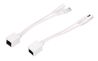 Extralink PoE-Injektor 1 Port Injektor- und Splitterset - 100Mb/s - Schnelles Ethernet - 10,100 Mbit/s - 10/100 - Wei - 48 V - 44 g
