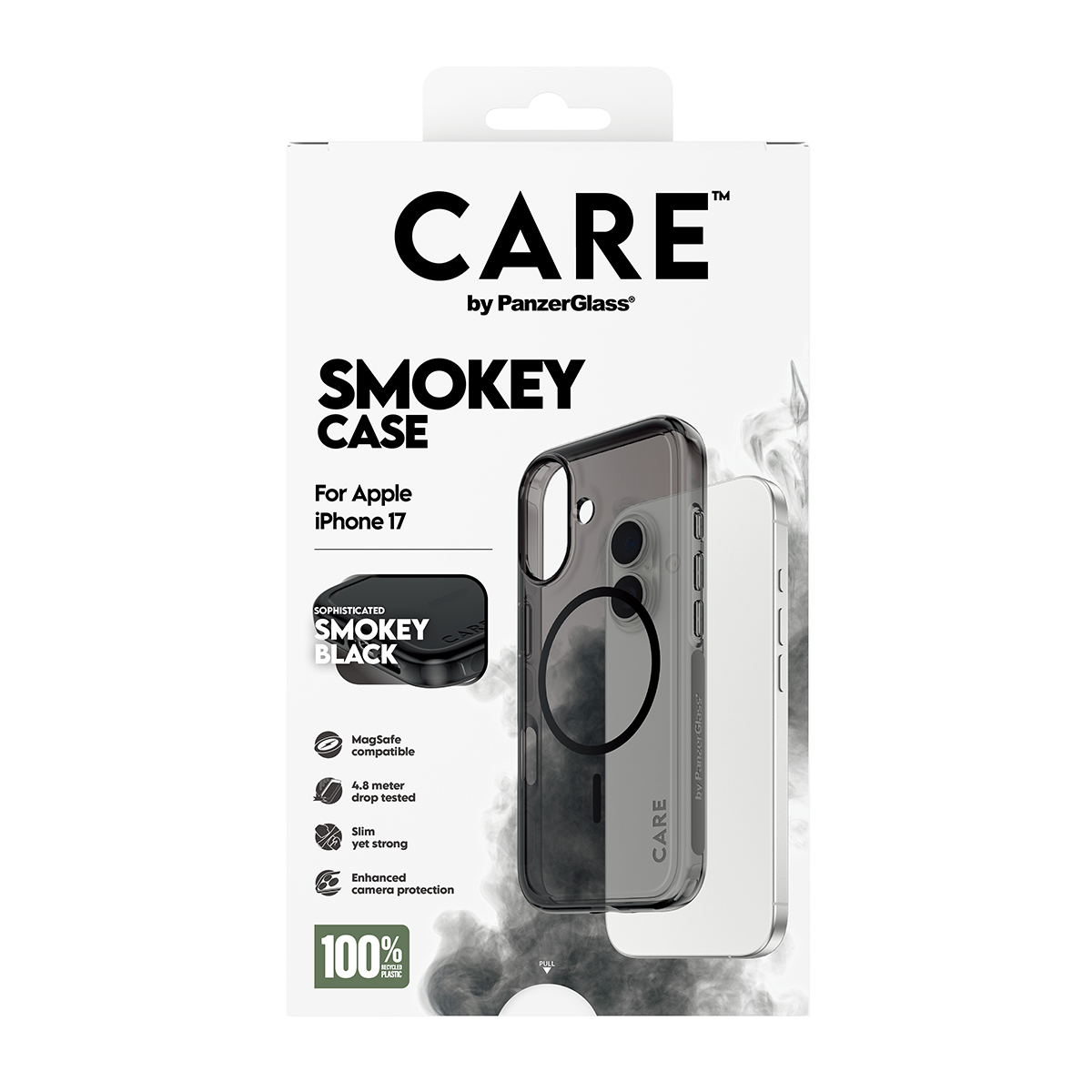 PanzerGlass CARE by � Flagship Case Urban Explorer Smokey w. Black MagSafe iPhone 17 coque de protection pour t�l�phones portables Housse Noir