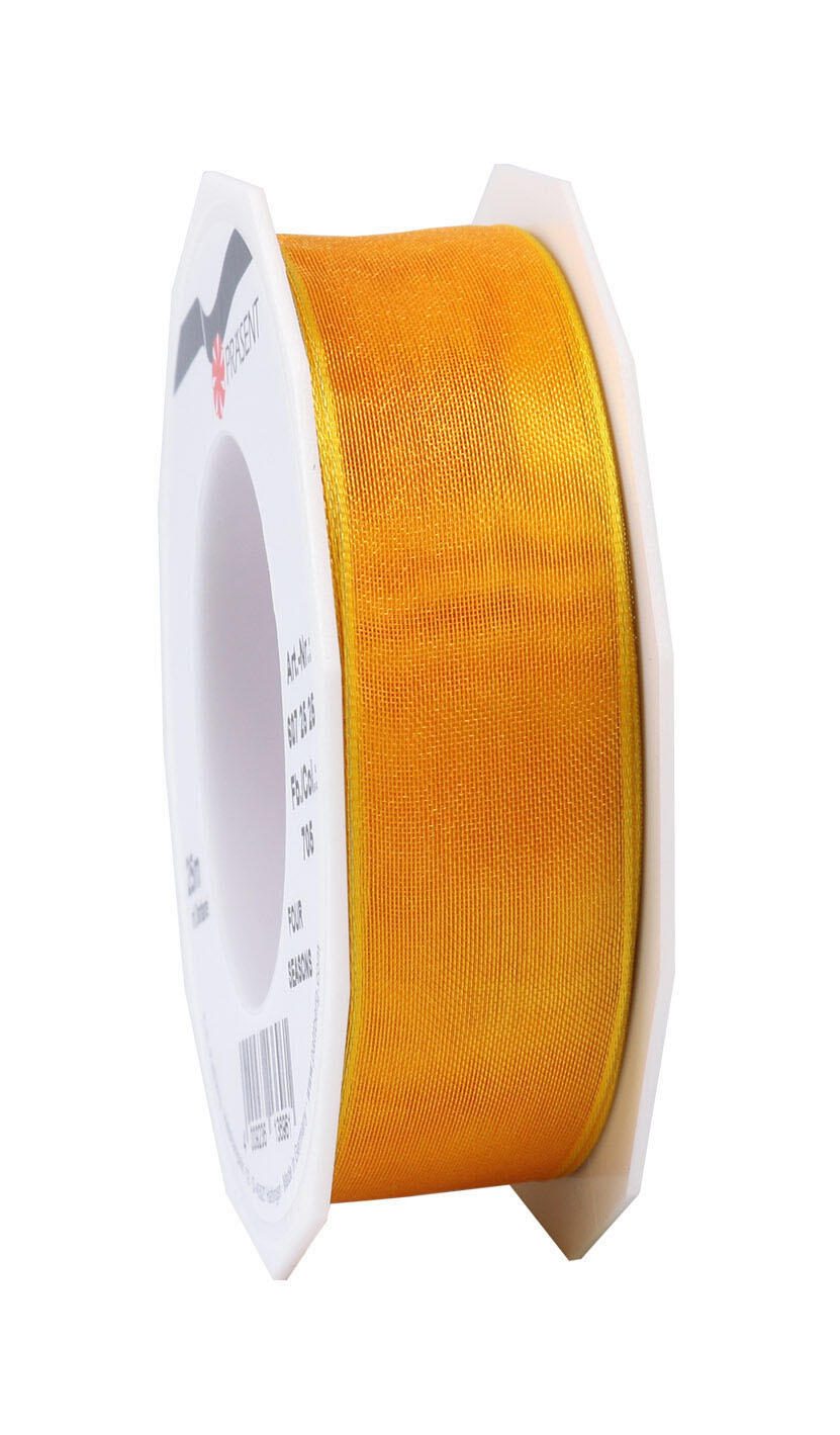 C.E. Pattberg Geschenkband Four Seasons seidenmatt cabin yellow 25.0 mm x 25.0m