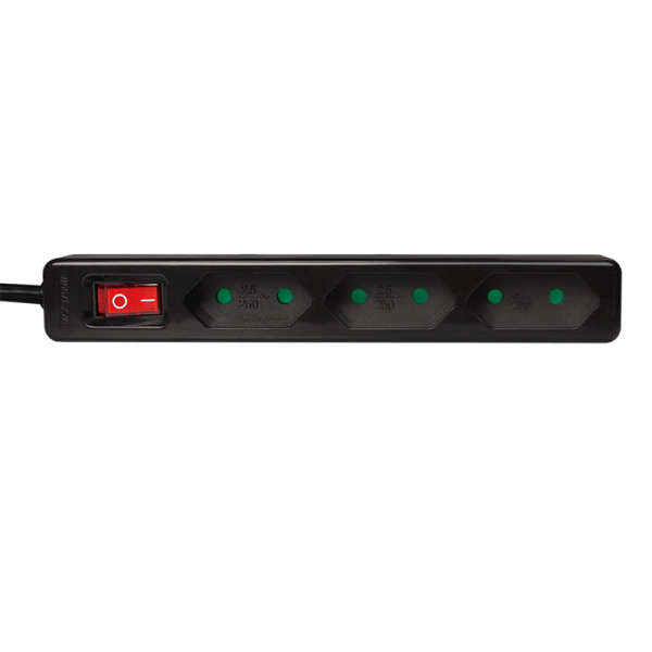LogiLink LPS230B base m�ltiple 1,5 m 3 salidas AC Negro