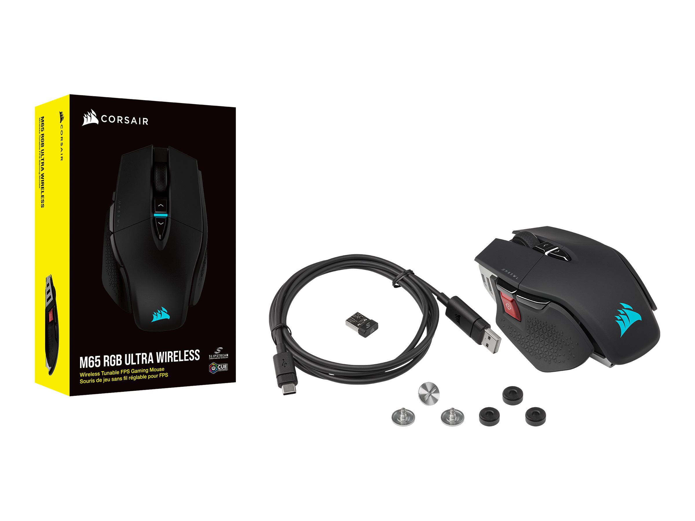 Corsair CH-9319411-EU2 | Corsair Gaming 8 - Bluetooth, - optisch GHz - kabelloser - - Tasten Maus kabelgebunden - Empfänger ULTRA WIRELESS RGB 2.4 (USB) kabellos, M65