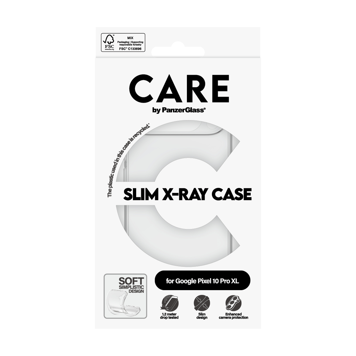 PanzerGlass CARE by � Fashionable Case Transparent X-Ray Soft Basic Google Pixel 10 Pro XL custodia per cellulare Cover Trasparente