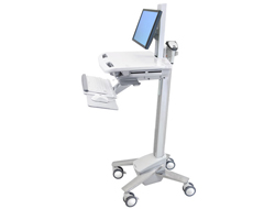 Ergotron Cart with LCD Pivot, SV40 - Wagen - fr Notebook / PC-Ausrstung - Kunststoff, Aluminium, verzinker Stahl - Grau, wei, Polished Aluminum - Bildschirmgre: bis zu 55,9 cm (bis zu 22 Zoll)