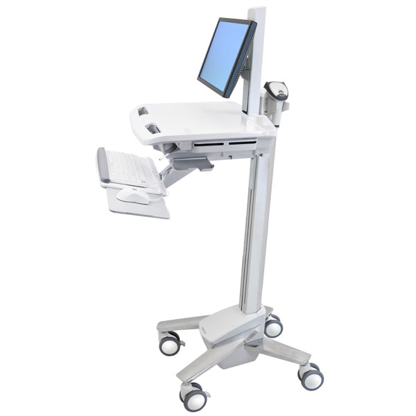 Ergotron Cart with LCD Pivot, SV40 - Wagen - fr Notebook / PC-Ausrstung - Kunststoff, Aluminium, verzinker Stahl - Grau, wei, Polished Aluminum - Bildschirmgre: bis zu 55,9 cm (bis zu 22 Zoll)