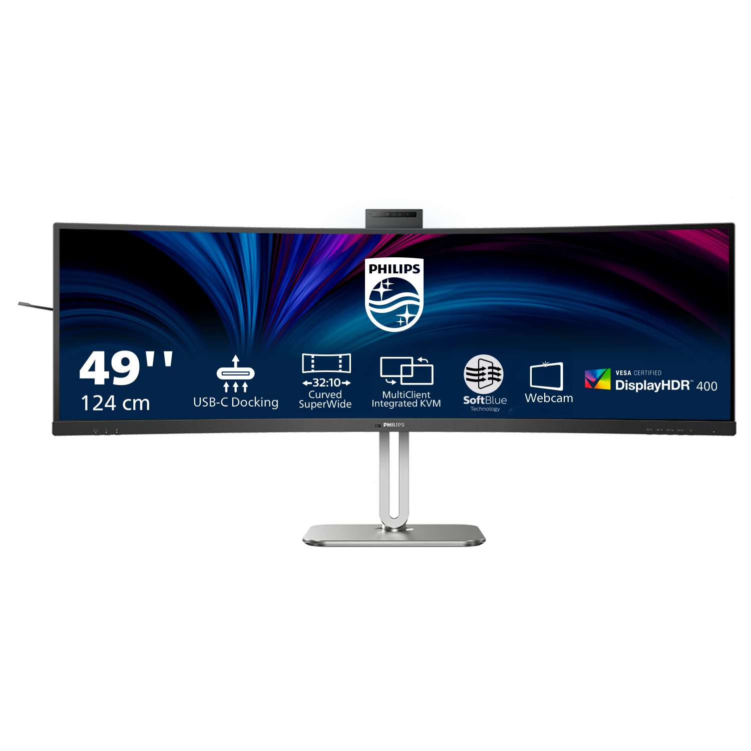 Philips 49B2U6900CH/00 computer monitor 124 cm (48.8) 5120 x 1440 pixels Dual QHD LCD Black
