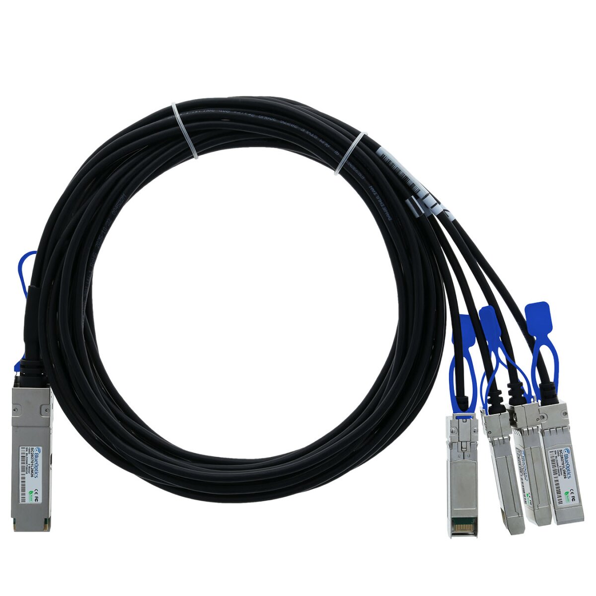 BlueOptics NVIDIA MCP7F00-A001R BlueLAN passives 100GBASE-CR4 QSFP28 auf 4x25GBASE-CR SFP28 Direct Attach Breakout Kabel, 1M,