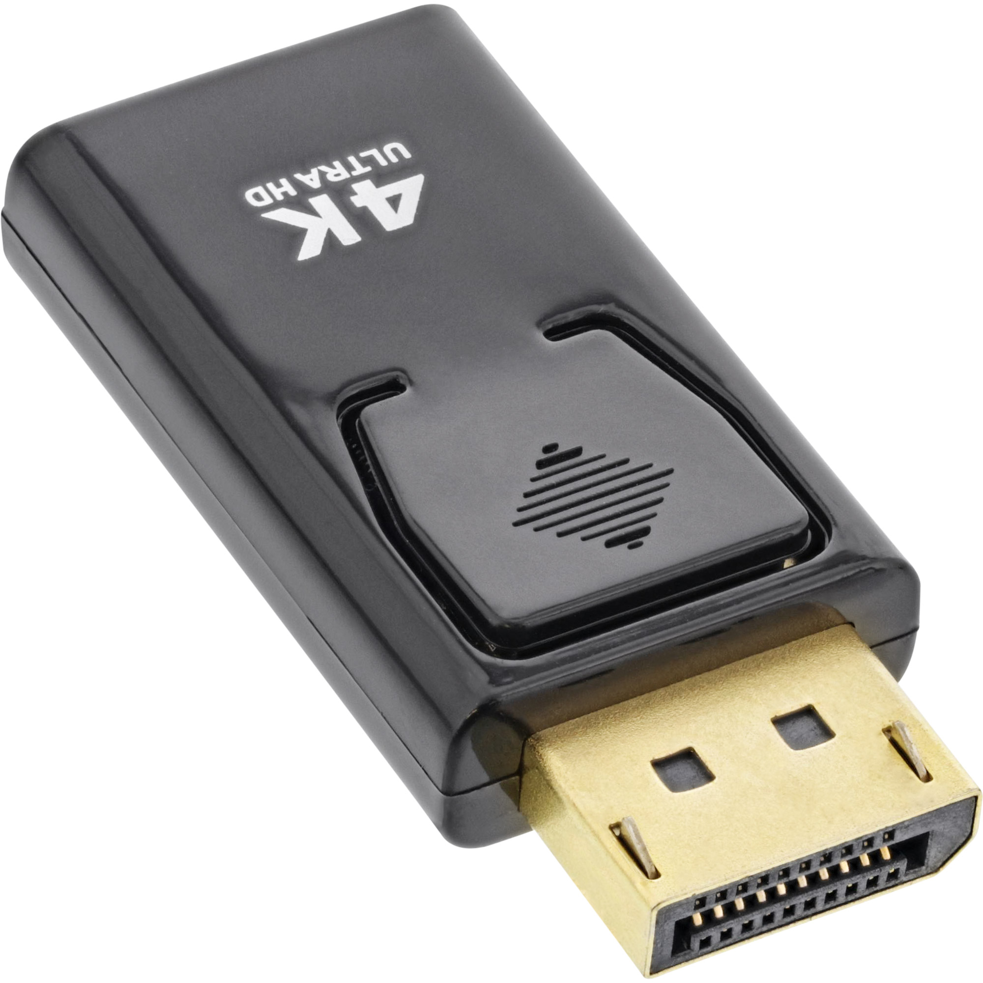 InLine Videoadapter - DisplayPort m�nnlich zu HDMI weiblich - Schwarz - aktiver Signalwandler, unterst�tzt 4K 60 Hz (3840 x 2160)