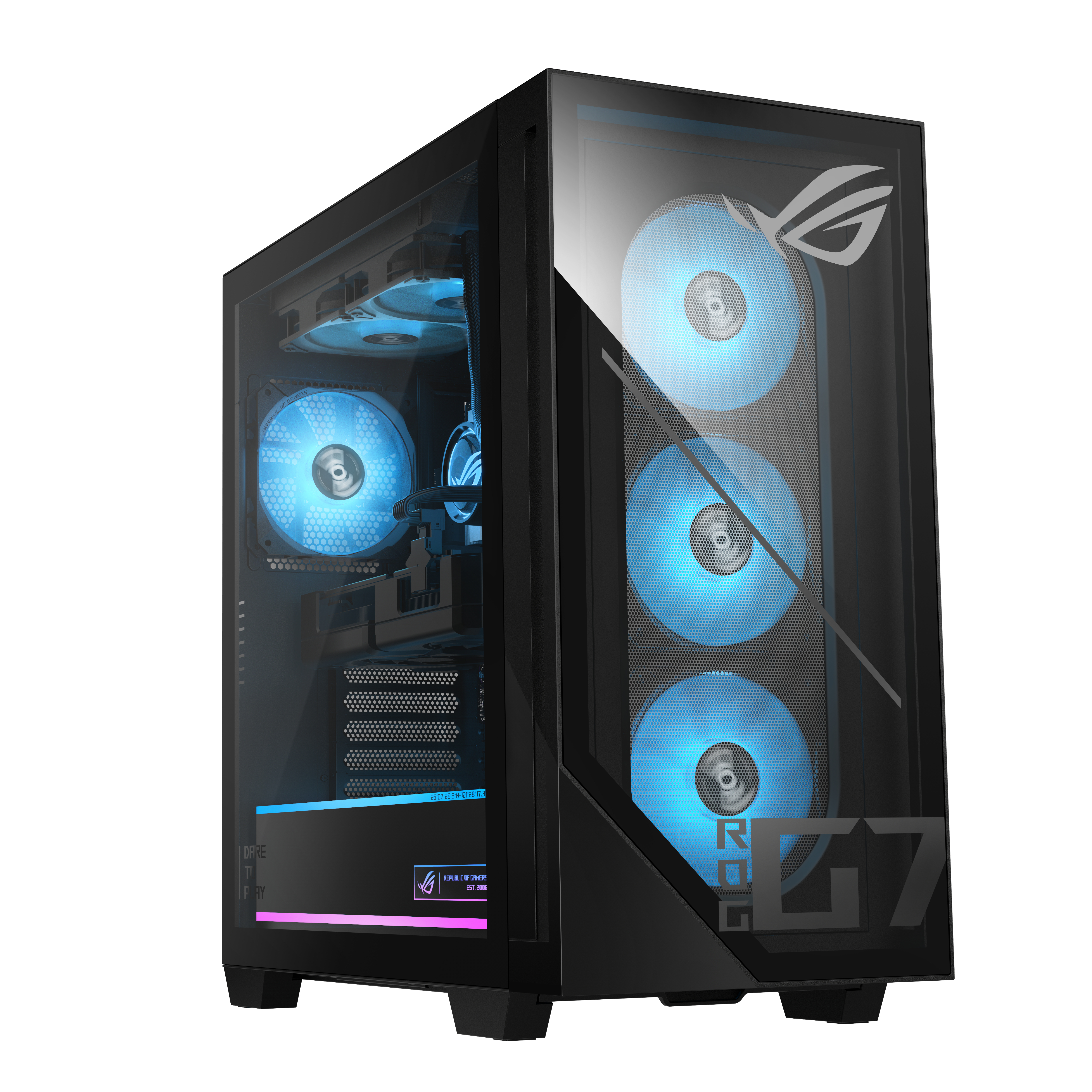 ASUS ROG - Komplettsystem - AMD R7 4,7 GHz - RAM: 64 GB DDR5, SDRAM - HDD: 1.000 GB - NVIDIA GeForce RTX 5000