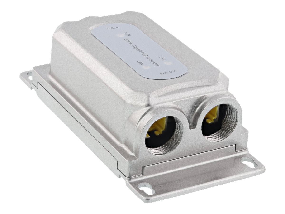 InLine PoE+ Extender - Repeater - GigE - 10Base-T, 100Base-TX, 1000Base-T