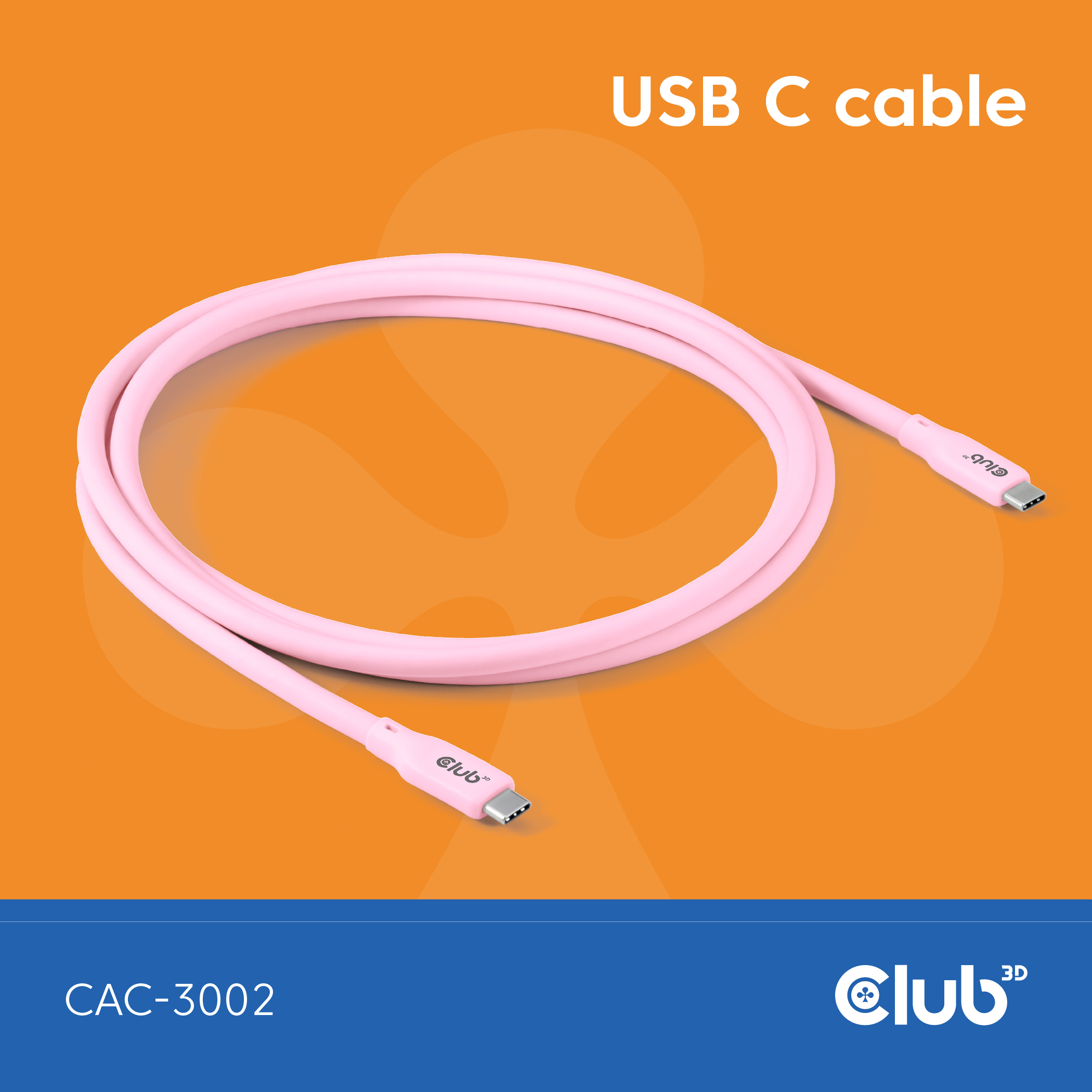 CLUB3D Cable USB C rosa