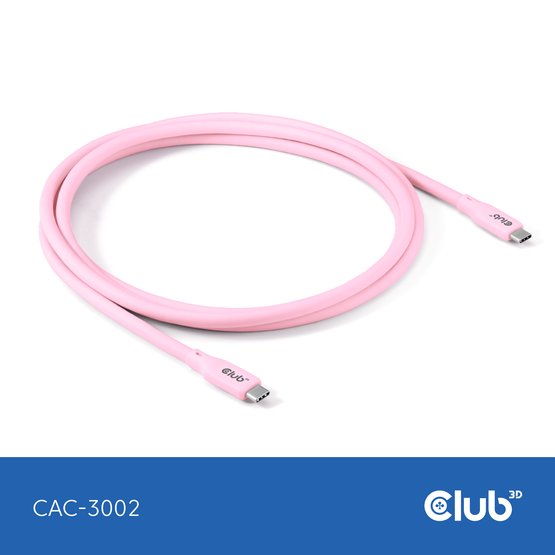CLUB3D Cable USB C rosa