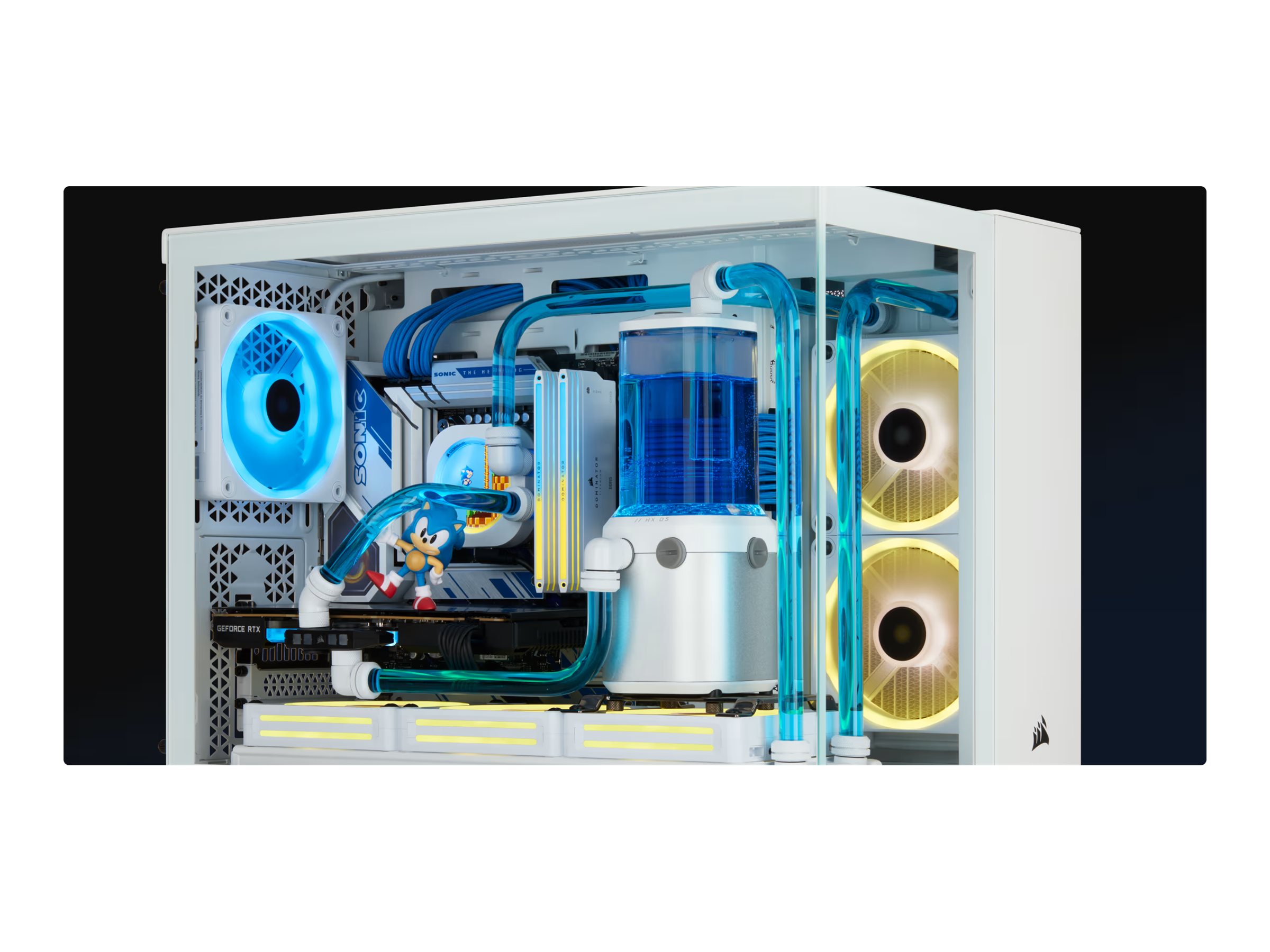 Corsair Geh Micro-ATX 2500X LINK Tempered Glass White - Geh�use