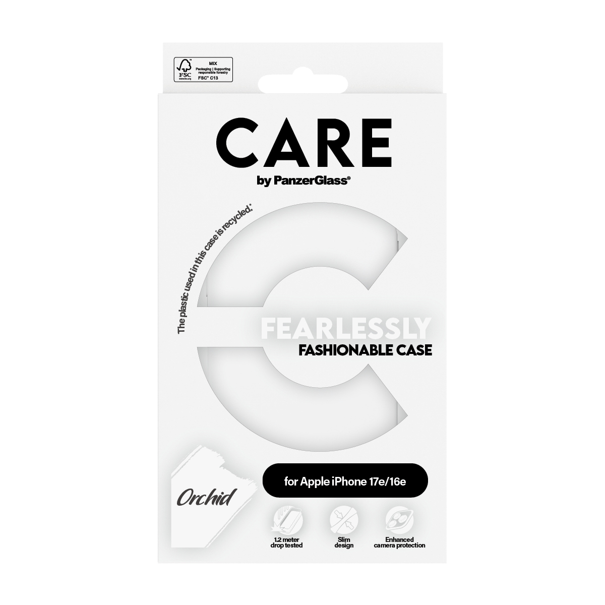 PanzerGlass CARE by Case White Orchid iPhone 17e| 16e