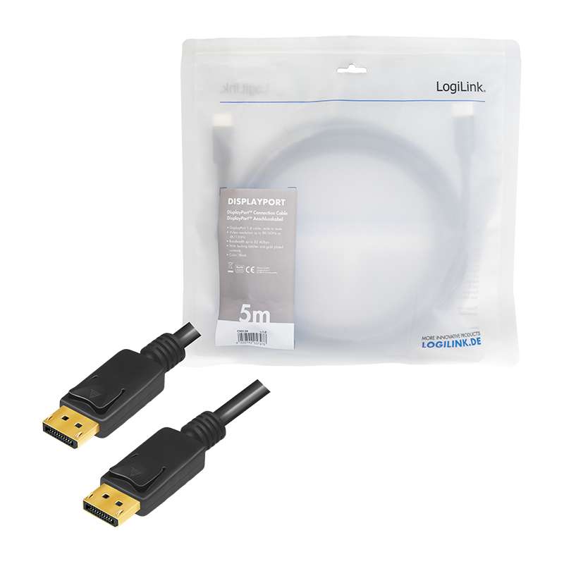 LogiLink CV0139 c�ble DisplayPort 5 m Noir