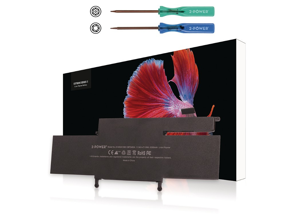 2-power 2P-A1493 - Akku - Apple MacBook Pro 13 A1502 Late 2013 (EMC2678) - Mid 2014 (EMC2875)