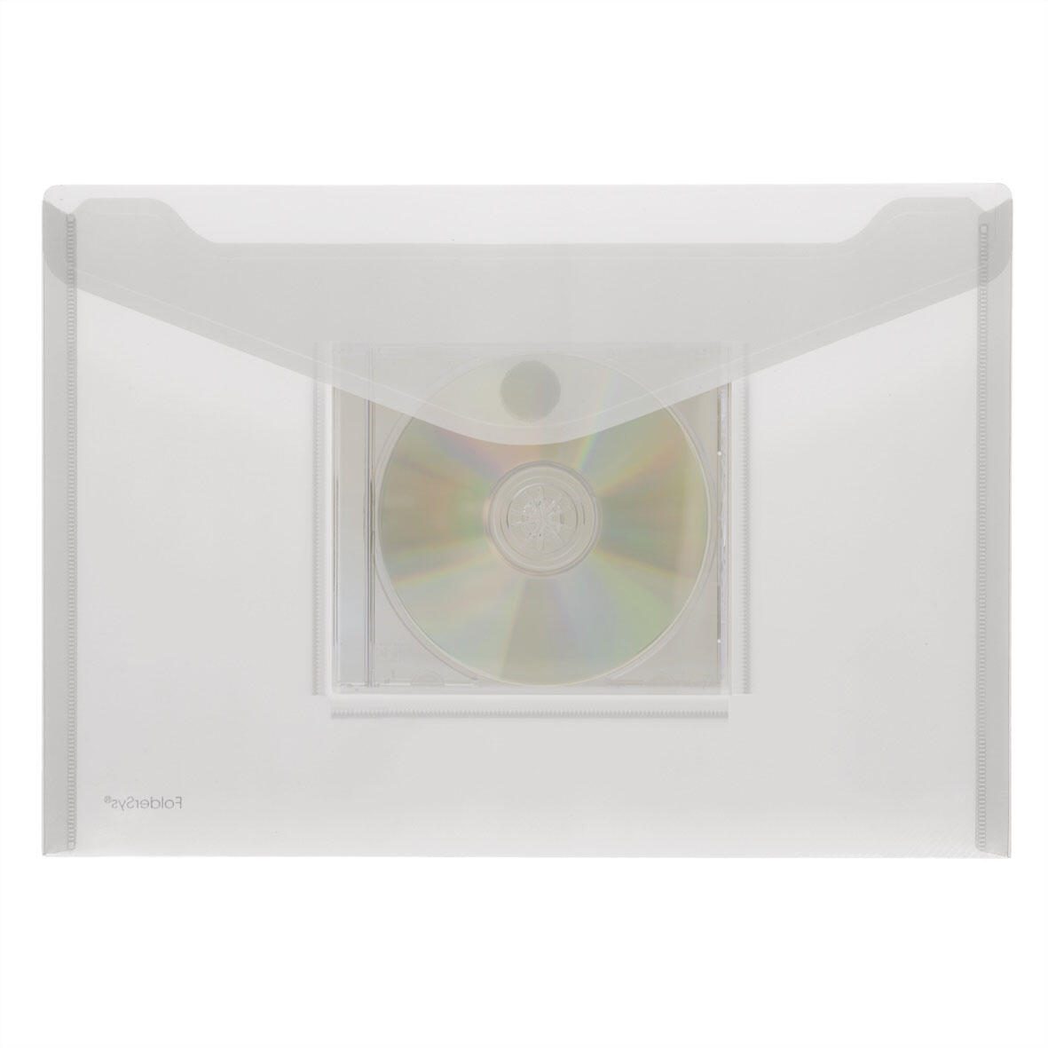 FolderSys Sichttasche A4 quer CD/JC-Tasche transparent klar Packung 10 Stk