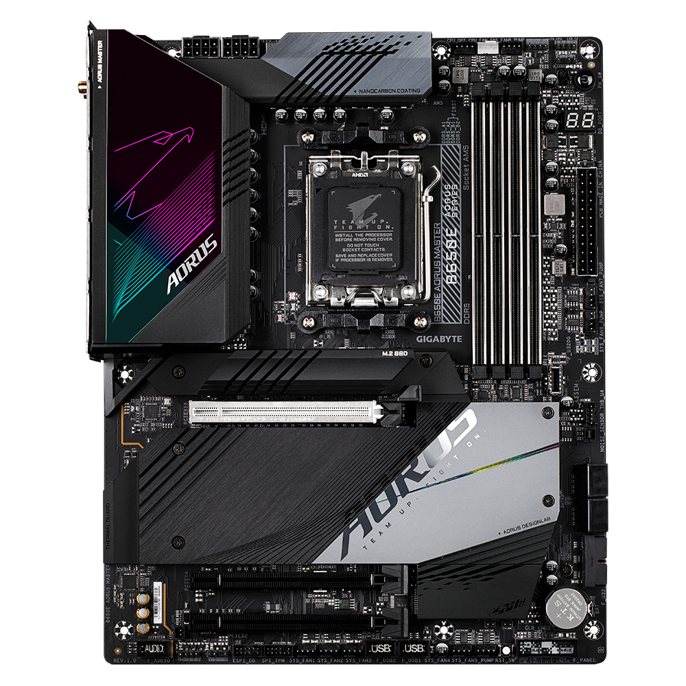 Gigabyte B650E AORUS MASTER (rev. 1.0) - AMD - Buchse AM5 - AMD Ryzen 7 - DDR5-SDRAM - 128 GB - DIMM