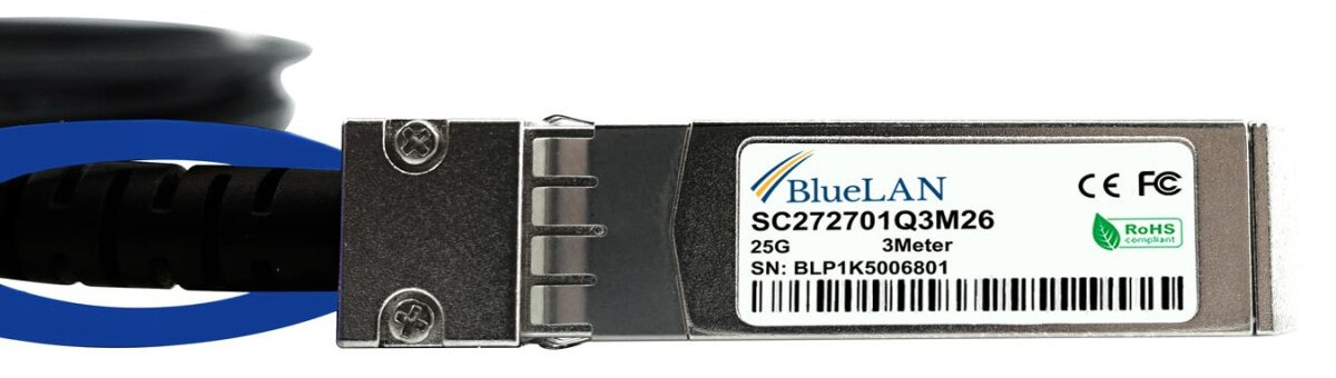 BlueOptics SFP28-DAC-5M-HU-BL c�ble dInfiniBand Noir