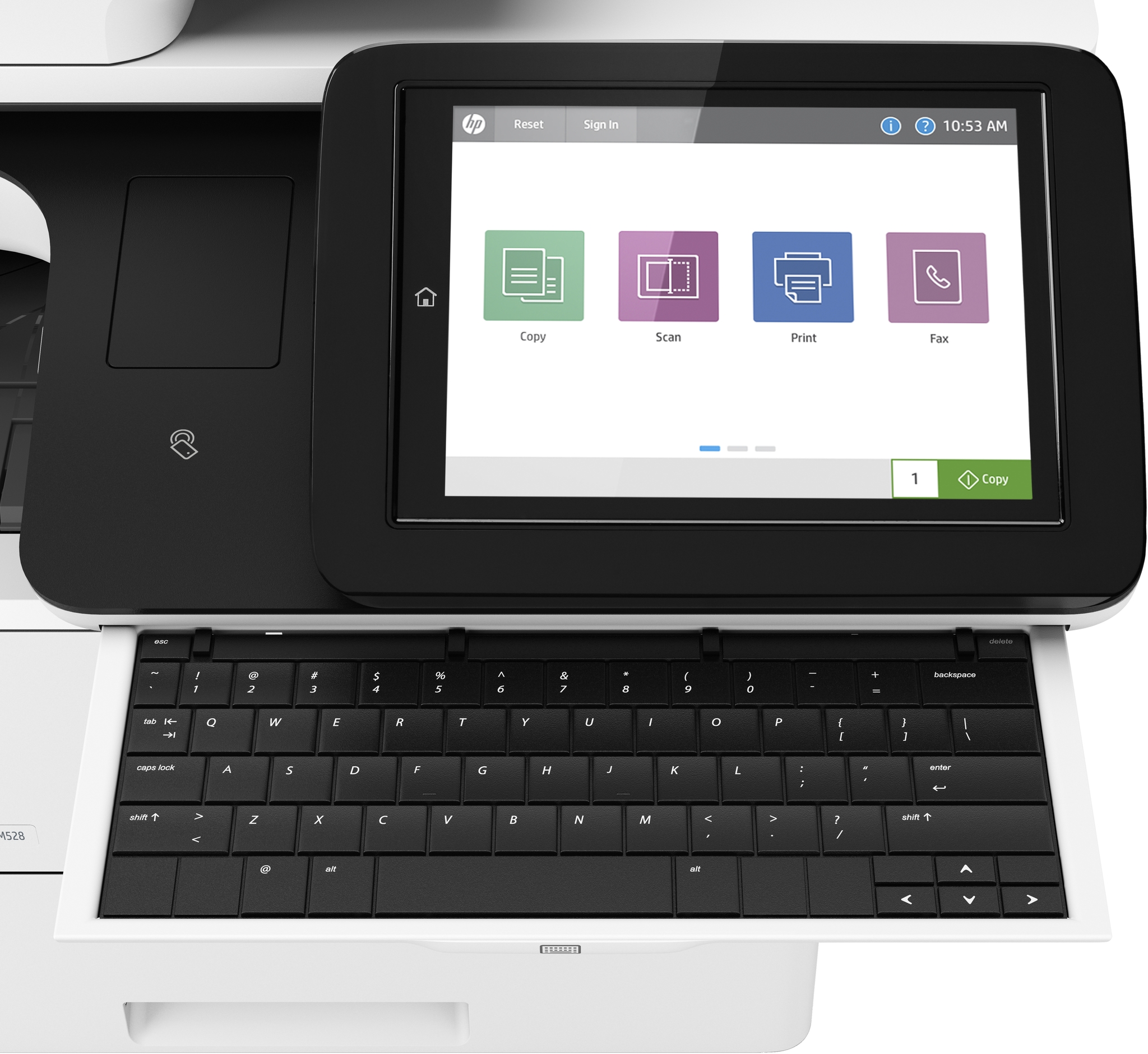HP LaserJet Enterprise Flow Imprimante multifonction M528z, Impression, copie, scan, fax, Impression USB en faade; Numrisation vers e-mail; Impression recto-verso; Numrisation recto-verso