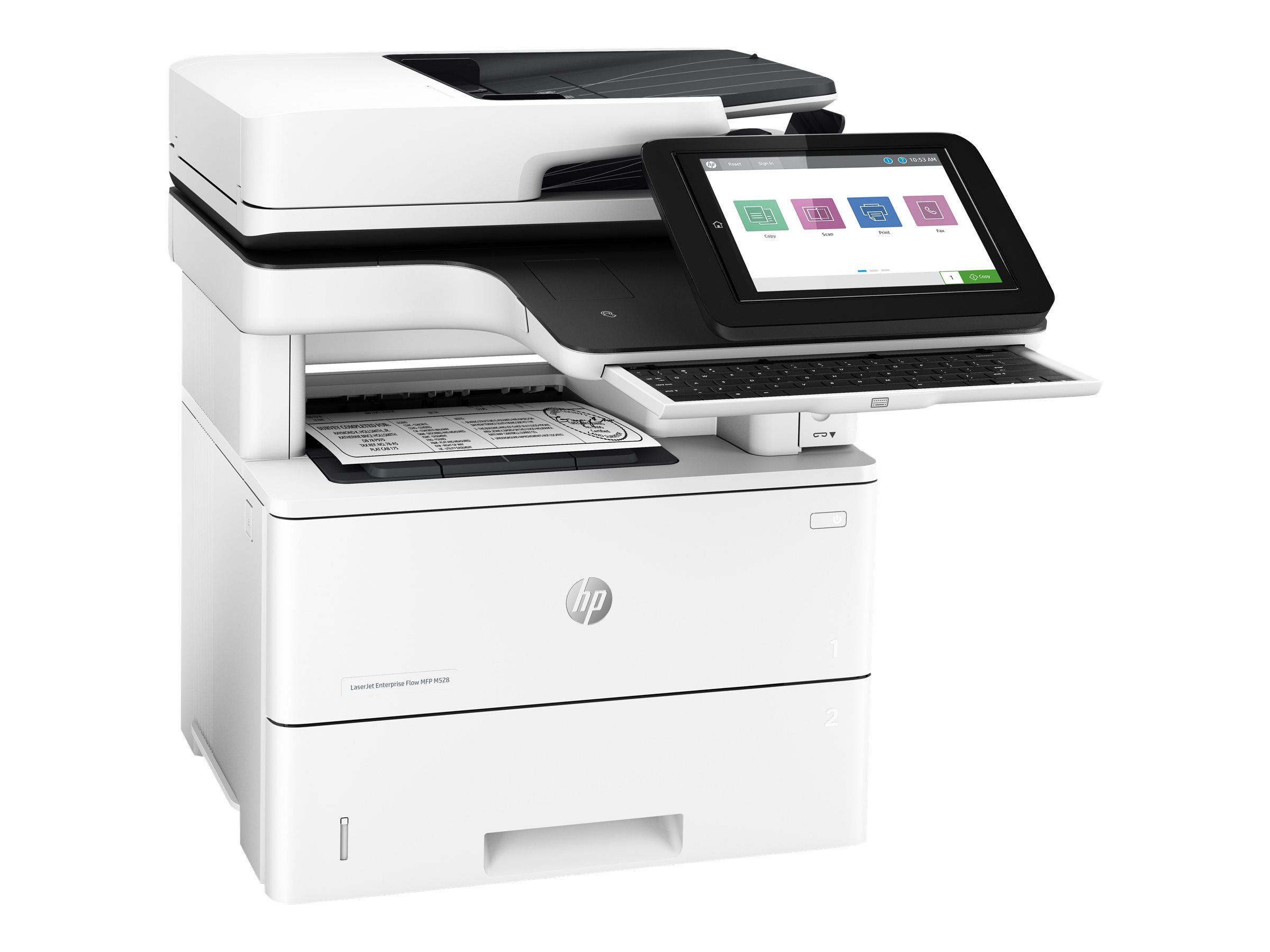 HP LaserJet Enterprise Flow Imprimante multifonction M528z, Impression, copie, scan, fax, Impression USB en faade; Numrisation vers e-mail; Impression recto-verso; Numrisation recto-verso